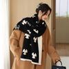 New Jacquard Scarf Women's Double-Sided Blended Wool Shawl High-end Versatile Thickened Shawl Scarf