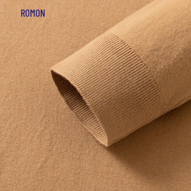 ROMON Мужской осенне-зимний пуловер с круглым вырезом, вязаный свитер
