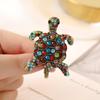 Cute Women Kids Turtle Transparent Rhinestone Brooches Pins Classic Shiny Boutique Decoration Animal Exquisite Badges Corsage