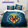 Villarreal Club de Fútbol Pattern Bedding Quilt Set  Home Decoration  Gift (1 * duvet cover + 2 * pillowcase  without core)