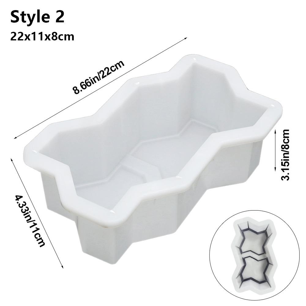 1Pcs Plastic Stepping Stone Paver Waves Shaped Walkway Brick Mold  For Lawn Patio Yard Garden