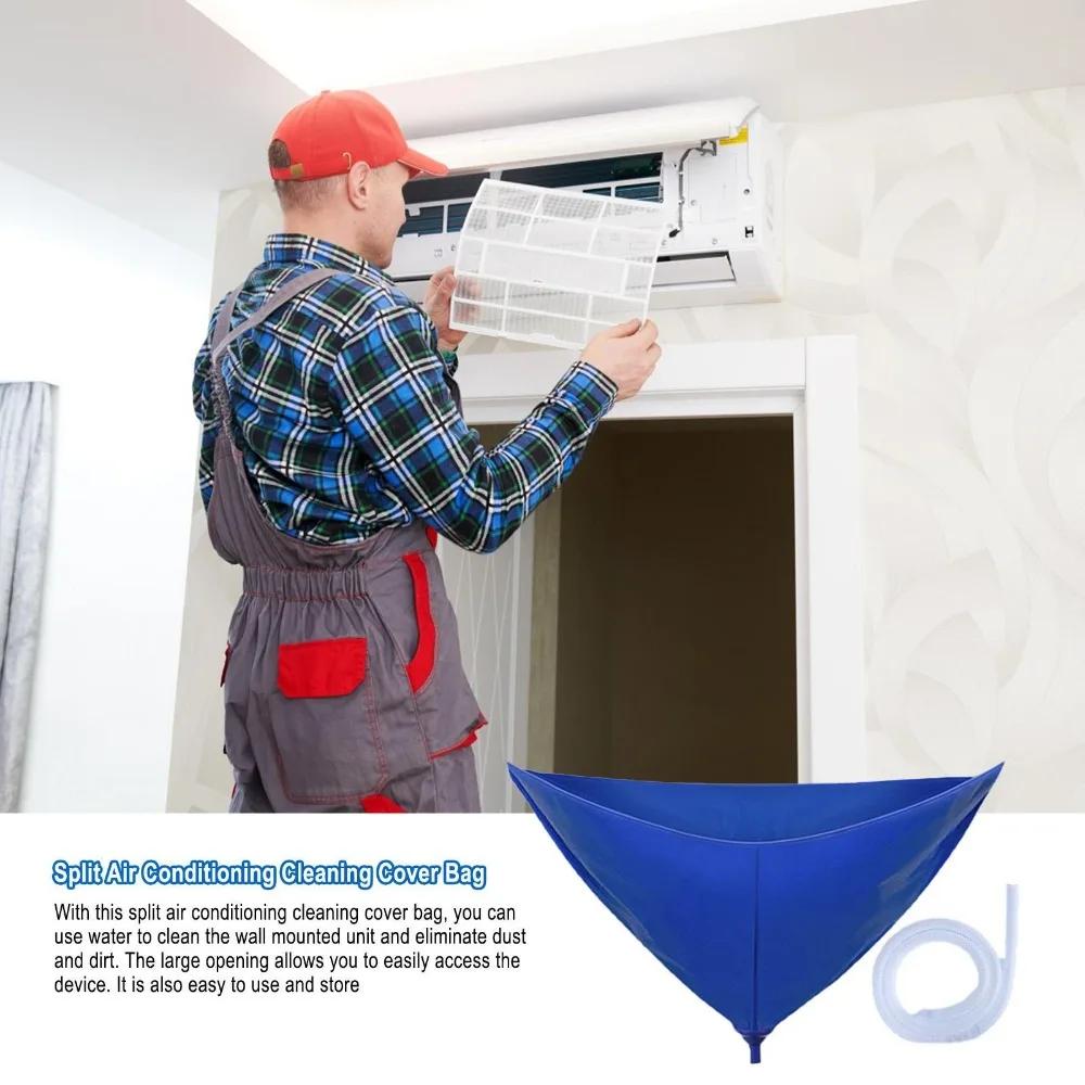 5 шт. Набор для чистки кондиционера, водонепроницаемый раздельный мешок, многоразовый чехол для мытья пыли, бытовые настенные чистящие средства
