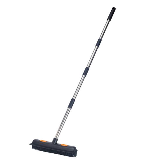 Щетка для шерсти домашних животных 2 в 1 с длинной ручкой и скребком, легкая щетка для удаления шерсти, эргономичная ручка, щетка для уборки различных поверхностей