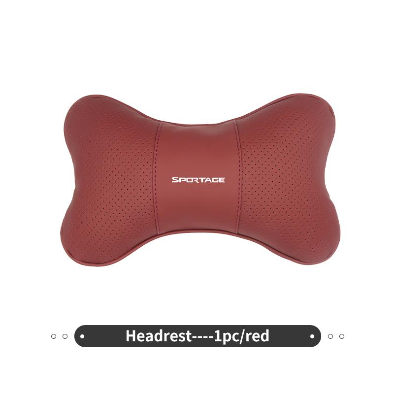 AABMF1 Car Seat Neck Pillow Lumbar Support Leather Headrest Waist Cushion For KIA Sportage Ceed Sorento Niro Cadenza Proceed Sephia