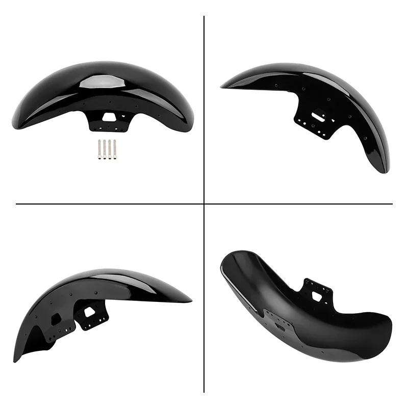 Gloss Black Motorcycle Front Fender Mudguard Steel Protector Cover For Harley Touring Road King Electra Street Glide 2014-2025