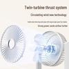 OLOEY Dual-Head Portable Fan with LED Light