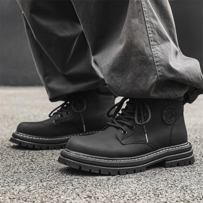 Ботинки мартинс 2024 новые весенне-осенние матовые рабочие парные ботинки цвета ревеня ретро тренд универсальные короткие ботинки 6518-J