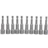Набор из 10 шестигранных головок с прочными магнитными хром-ванадиевыми стальными аксессуарами 10 мм