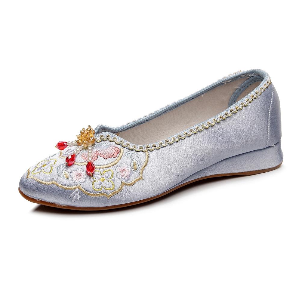 [Yurou] New Cheongsam Ancient Women's Shoes Hanfu Shoes Ethnic Style Low-heeled Women's Embroidered Cloth Shoes In the Summer of 2024