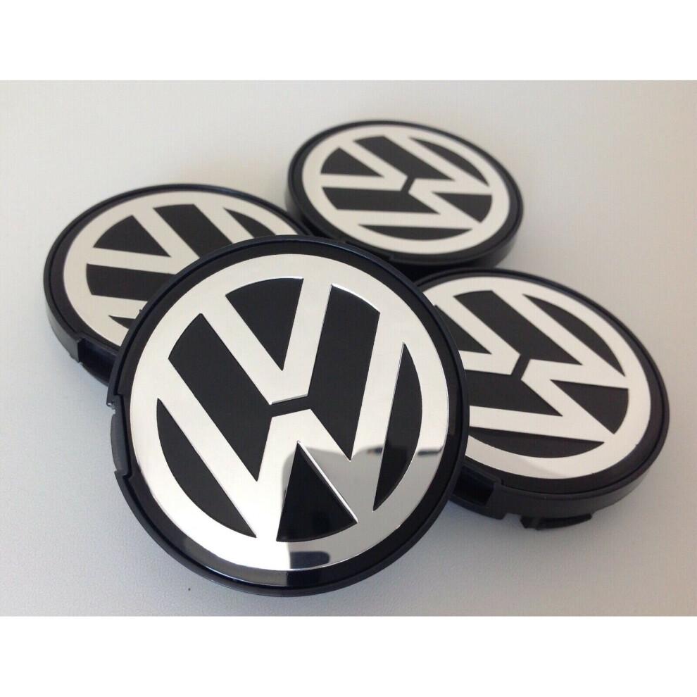 Колпачки ступицы легкосплавных дисков VW 55 мм, комплект из 4 штук для Golf/Jetta/Passat/Beetle - 6N0 601 171