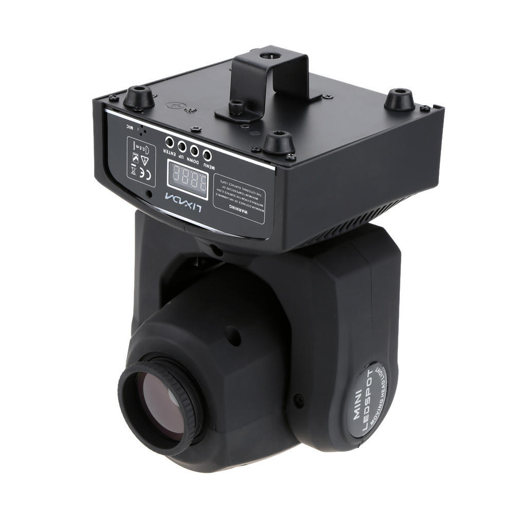 Lixada DMX-512 Мини-светильник с подвижной головкой, 8 цветов, меняющийся светодиодный сценический светильник с автоматическими формами