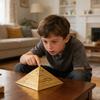 Yousheng Wooden Pyramid Decryption Mystery Toy 3D Wooden Pyramid Puzzle Riddle Game Brain Teaser Educational Toy for Adults Teens