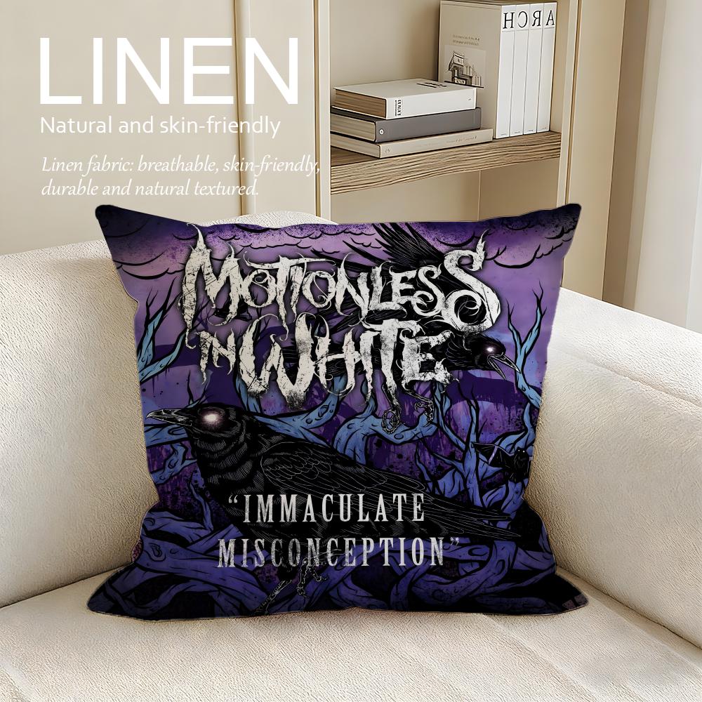 Музыка Motionless In White Наволочка для подушки Комплект Наволочек Шт x x Дышащая Стирка Подушка для Дивана Наволочка