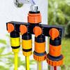 Flexible Hose Connection Garden Hose Splitter 4 Independent Switches Water Distributor  Lawn Care