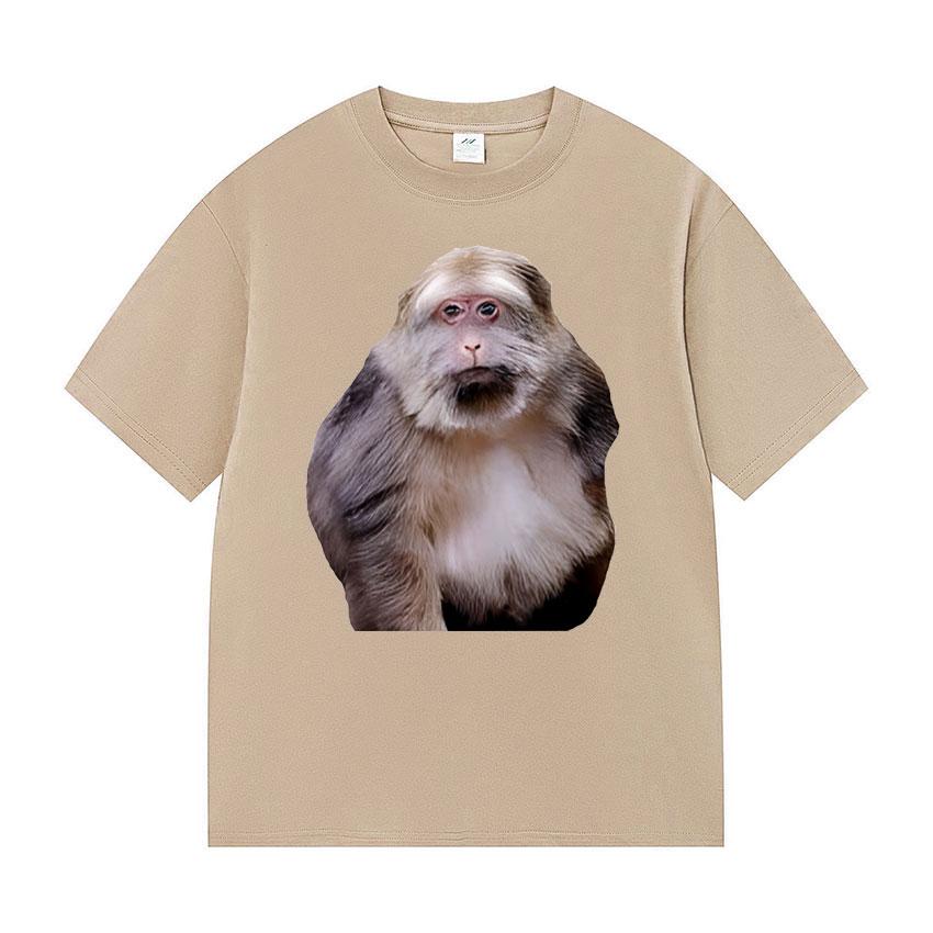 Xing Xing The Monkey Funny Meme T Shirts Men Clothing Fashion Cotton Short Sleeve T-shirt Unisex Retro Harajuku Oversized Tshirt