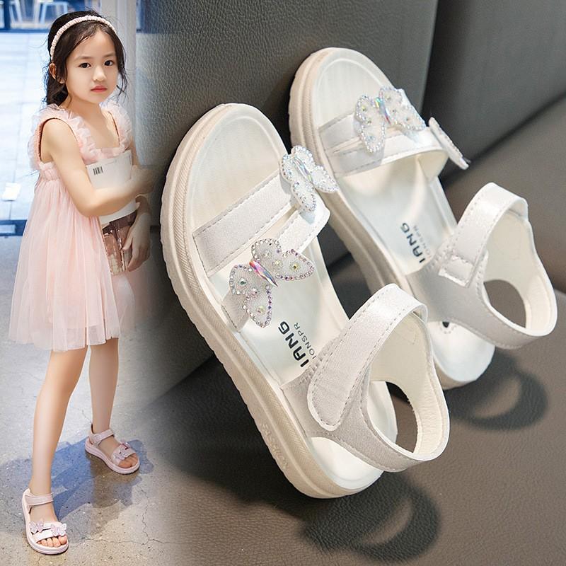 Girls Soft Sole Sandals Beach Walks Toddler To Kid Casual Princess Style Slip-On Shoes