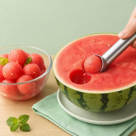 Ложка для мороженого, цельная прочная алюминиевая ложка, утолщенная, легко вынимающая, теплопроводящая ложка для мороженого