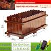 Outdoor Rectangular Wooden Flower Box and Vegetable Planter