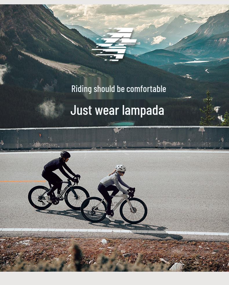 Lampada Men's Stretch Cycling Pants with Pockets: Moisture-Wicking, Quick-Drying, Color Block Design