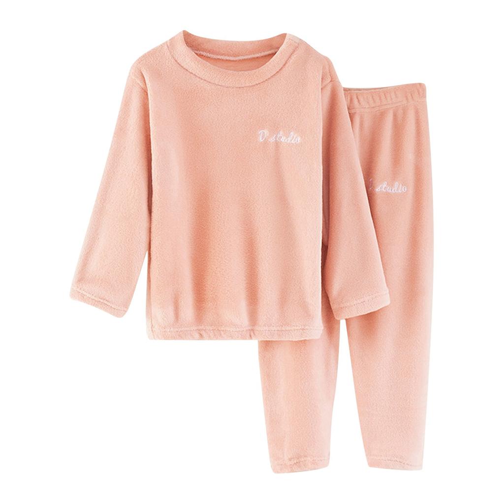 Children's Coral Velvet Pajamas Set Children's Facecloth Homewear