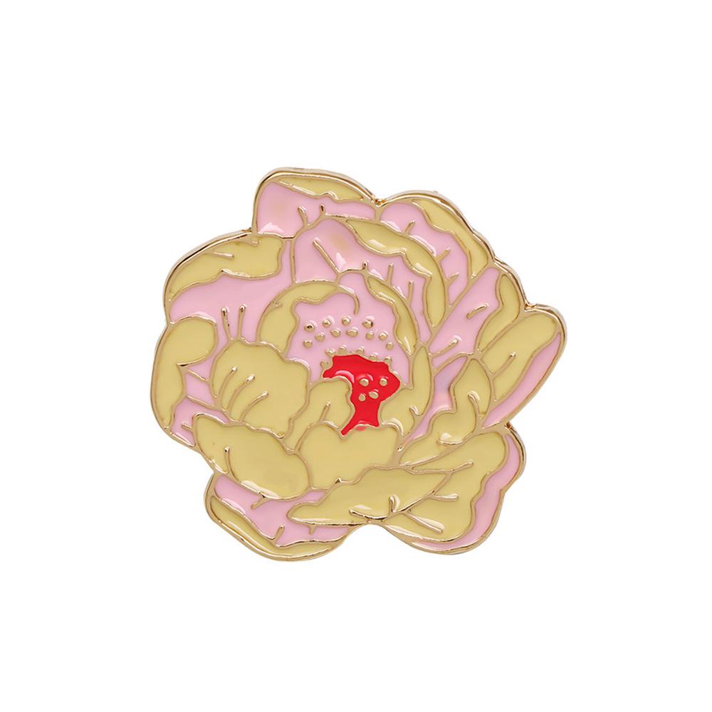 Модная брошь-цветок из сплава 2021 года: Креативный индивидуальный дизайн капли масла