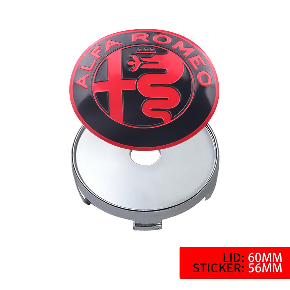 Car Stickers For Alfa Romeo 4pcs/set 56mm Car Wheel Center Hub Stickers 60mm Car Wheel Center Hub Caps Auto Decoration Accessori