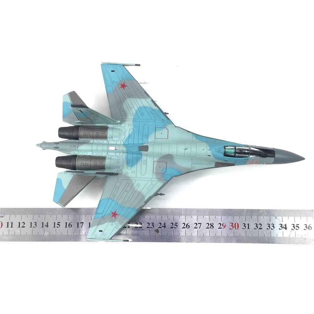 1:100 Metal Blue SU-35 Super Flanker Heavier Aircraft Model Simulation Fighter Aviation Military Science Display Model