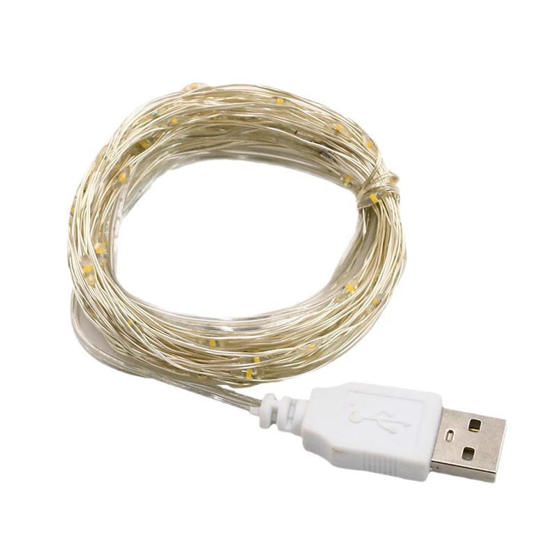 Светодиодная медная гирлянда с USB-пультом дистанционного управления - Восьмирежимная, разноцветная, водонепроницаемая, идеально подходит для Рождества и создания атмосферы