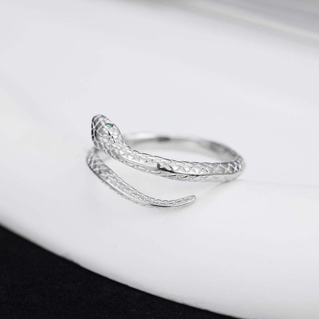 Кольцо со змеей из стерлингового серебра S925, женское, модное, легкое, роскошное, универсальное, со знаком зодиака, простое, кольцо со змеей на год рождения