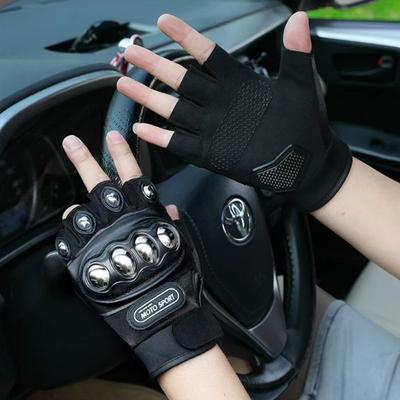 Мотоциклетные перчатки с полупальцами, мужские мотоциклетные боевые перчатки для бокса, фитнеса, езды на открытом воздухе, защитные перчатки для езды по бездорожью