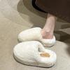 Красивые ~ Толстые пушистые тапочки большого размера, женская верхняя одежда 2025 года, осень-зима, новые нескользящие домашние тапочки из хлопка с мешковиной