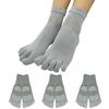 Authentic Made In Cotton Loose Elastic Ankle Silicone Set of 3 Women's Five-Toe Socks, Japan, Warm, Comfortable, Anti-Heat, Antibacterial, Warm,