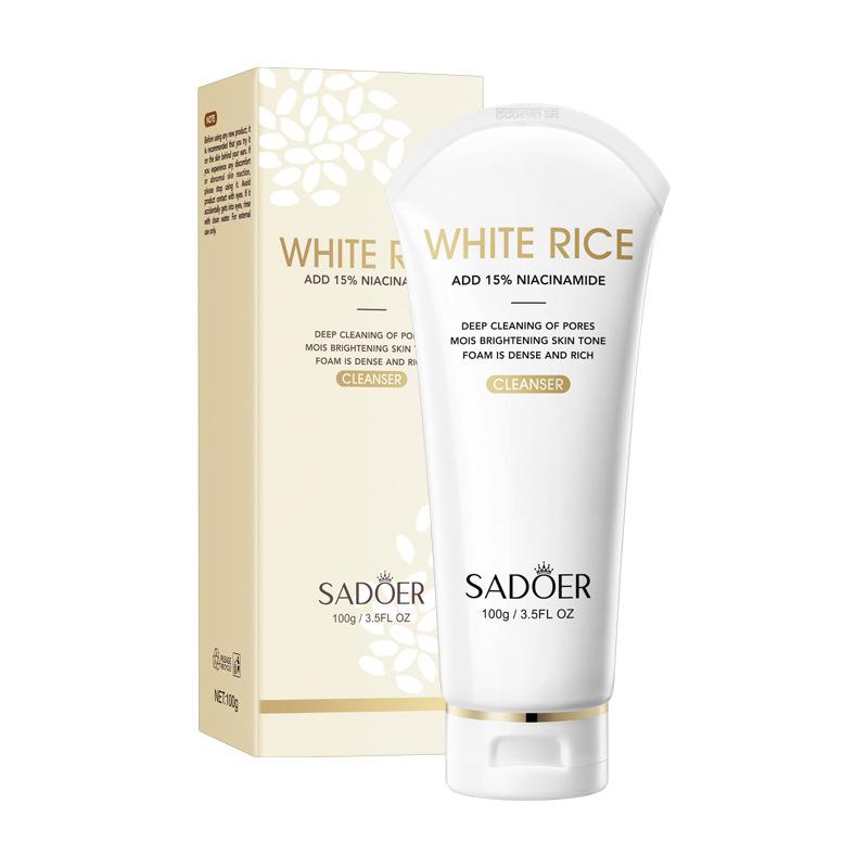 SADOER White Rice Nicotinamide Brightening Cleanser Gentle Cleansing Cleanser