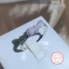 New Exquisite White Zirconia Bow Ring Sweet And Simple Party Birthday Gift Stamp Fashion Jewelry