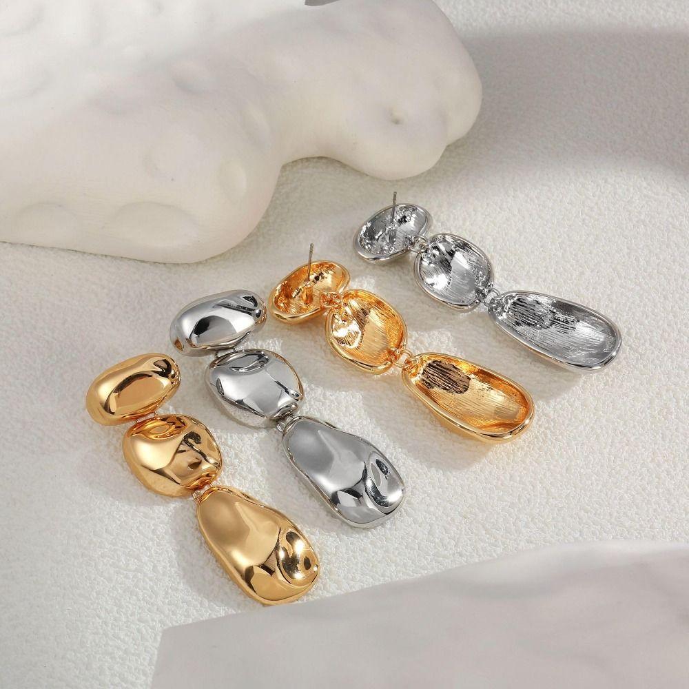 Gold Plated Dangle Earrings Geometric Earring Fashion Chunky Drop Earrings Women