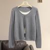 Women's Color-Block Mock Two-Piece Knit Sweater