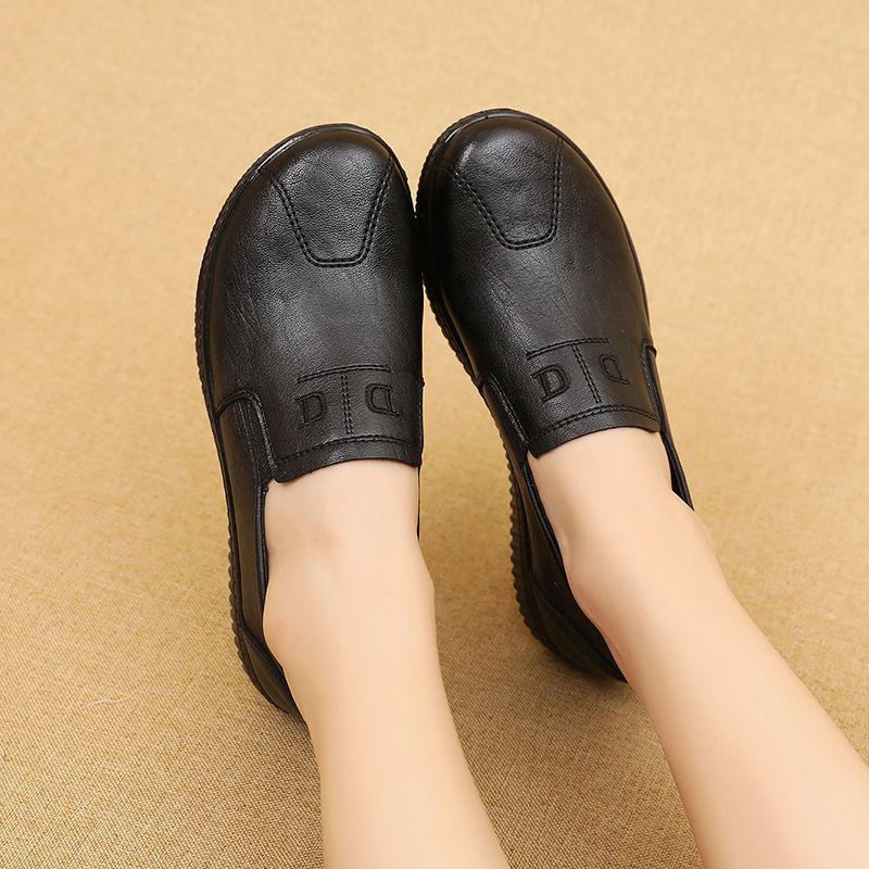 Женская обувь из натуральной кожи, весенне-осенняя коричневая женская повседневная обувь, черные женские удобные классические лоферы для отдыха, женская обувь