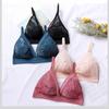 Sexy Wireless Bras for Women Ultra Thin Lace Bralette Deep V Plunge Bra