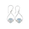 Milky Opal Gemstone 925 Sterling Silver Handmade Jewelry Earrings 1.80" For Gift EE-33-15