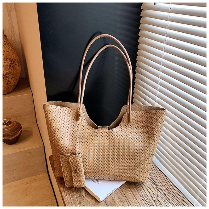 Вязаная сумка большой вместимости женская осенне-зимняя новая повседневная на плечо сумка «мать и дитя» ретро высококлассная сумка-тоут