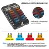 6/12 Way Blade Fuse 12-24V Car Boat Fuse Box Holder with Plastic Cover for Power Panel Board Camper RV Accessorie