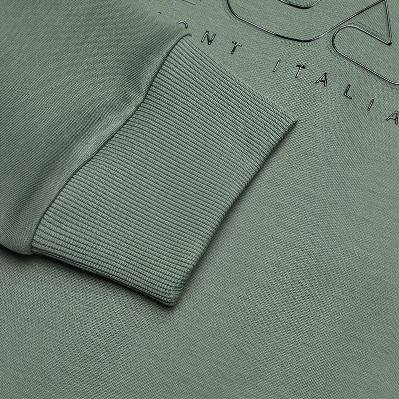 Fila Casual Versatile Knitted Pullover Sweatshirt Men Sweatshirt Dark-Gray Green F11M513212FGN