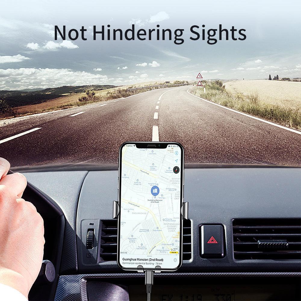 Essager Gravity Car Phone Holder For iPhone Samsung Universal Mount Holder For Phone In Car Cell Mobile Phone Holder Stand