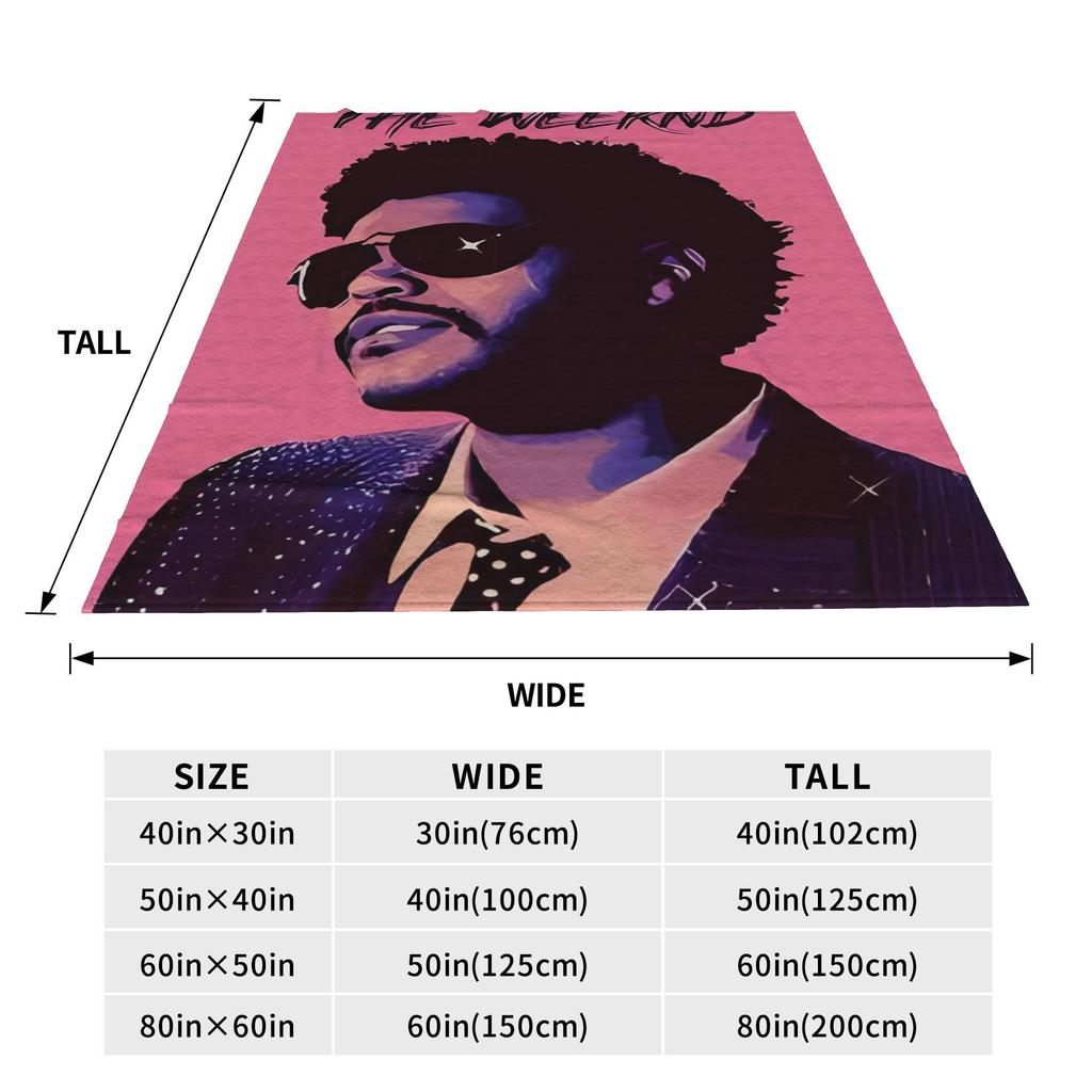 The Weeknds Рэпер Певец Теплое Одеяло Дорожное Офисное Плюшевое Плед Эстетичное Для Дивана Кресла Фланелевое Покрывало Покрывало для Дивана-Кровати