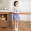 Tangshi Girls' 2026 Summer Short Sleeve Two-Piece Set