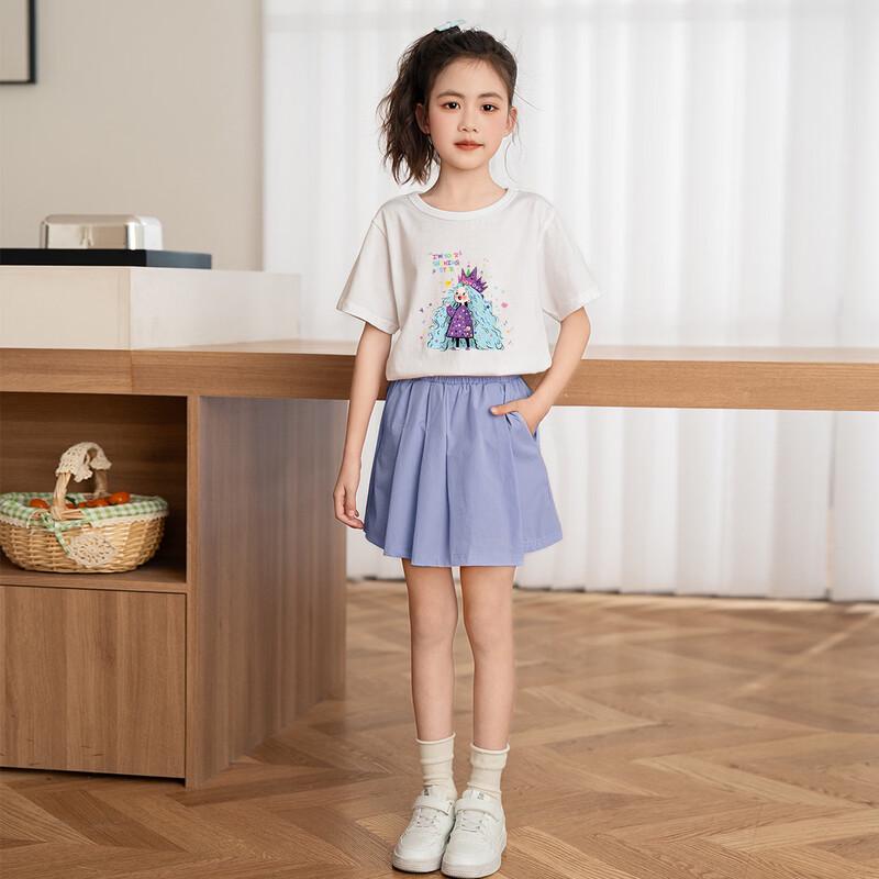 Tangshi Girls' 2026 Summer Short Sleeve Two-Piece Set