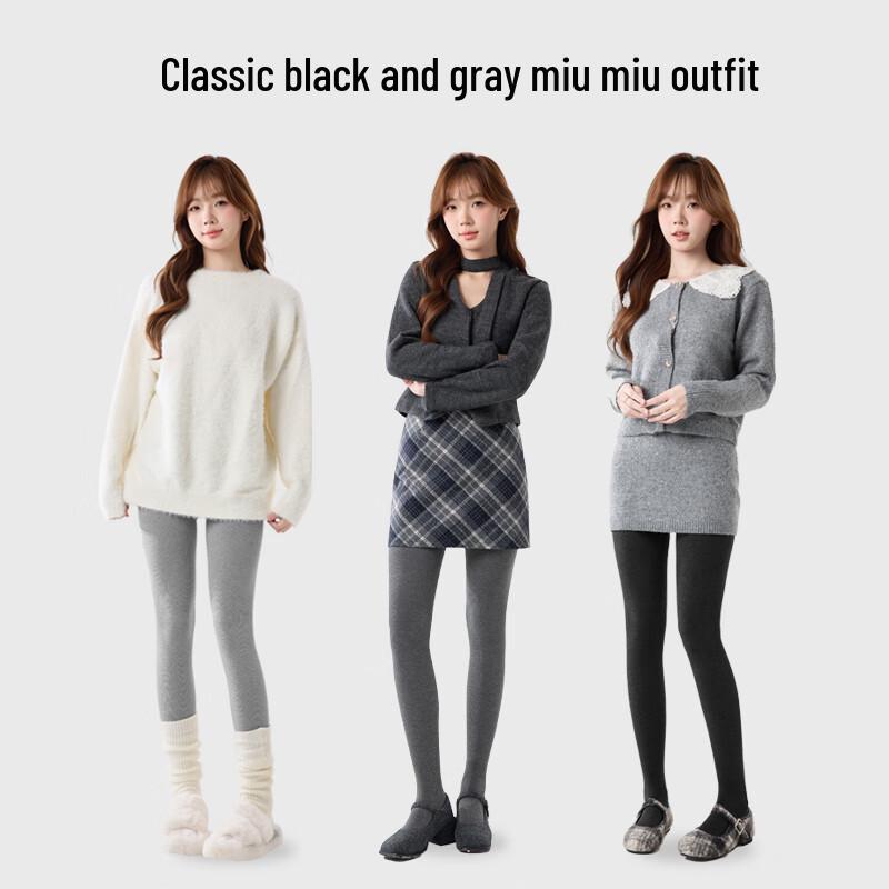 Женские теплые колготки из шерстяной смеси с высокой талией