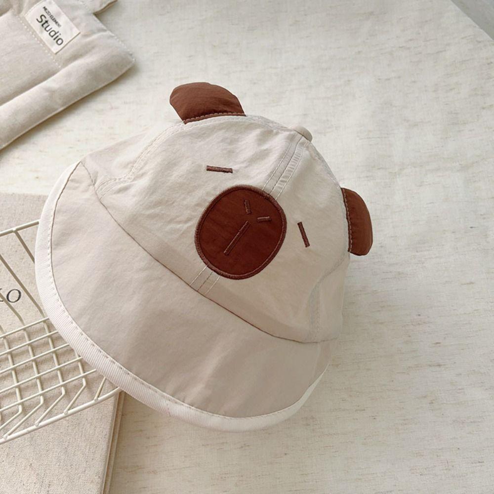 Spring Summer Newborn Bonnet Cute Capybara Sunscreen Hat New Baby Bucket Hat  1-3y