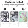 Набор для рисования жемчугом ручной работы Элегантные тюльпаны DIY Безрамная 3D-картина из бусин на холсте Креативное хобби Домашний декор Подарок