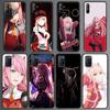 02 Zero Two аниме Darling In The Franxx для Realme C3 8 7 6 Pro C21 чехол для телефона OPPO A53 A52 A9 2020 черный роскошный чехол Coque